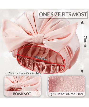 Stripe Pattern Shower Caps for Women - Waterproof & Reusable, Elastic Hem Turban Bath Caps - 4 Pieces, Ideal for Long Short Curly Hair - Buy Online on GoSupps.com