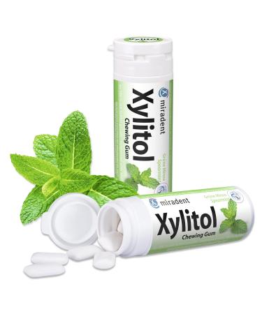 Miradent Xylitol Dental Care Chewing Mints 30 Pieces | Sugar-Free Vegan Caries Prevention | Refreshing Taste | On-the-Go Oral Health - Buy Online on GoSupps.com