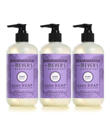 MRS. MEYER'S CLEAN DAY Liquid Hand Soap, Lilac Scent, 12.5 Ounce Bottle (Pack of 3)