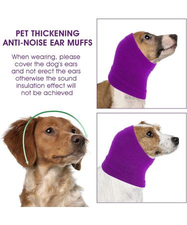 CoBee Soothing Earmuffs for Dogs | Noise Protection Ear Flap Head Wrap - XL Violet | Comfort & Care for Bathing - Buy Online on GoSupps.com
