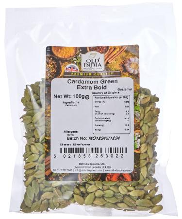 Old India Cardamom Green Extra Bold 100g 100 g - Buy Online on GoSupps.com
