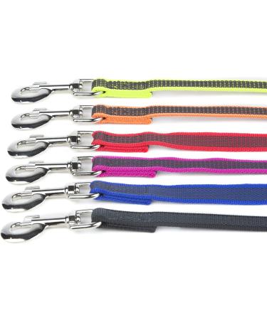 IDC Color & Gray Rubberized Leash - 14mm x 2m with Loop - Durable Neon Gray Pet Leash for Dogs - International Shipping Available - Buy Online on GoSupps.com