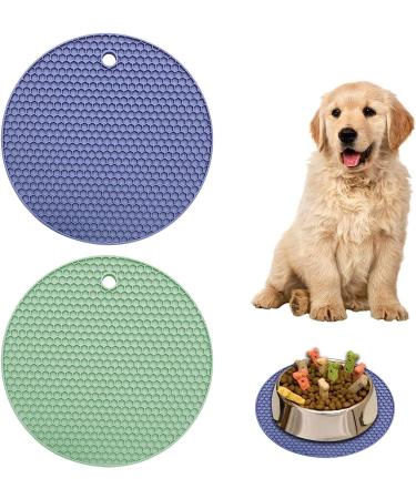 Lick mat dog lick mat dog silicone mat round bowl pad dog dog bowl underlay cat silicone mat dog leak mat suitable for medium and small pets 2 pieces - Buy Online on GoSupps.com