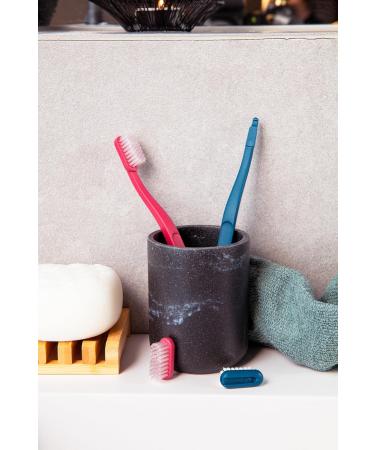 Buy Jordan Change Green Clean Eco-Friendly Toothbrush - Soft with Recycled Plastic & Organic Bristles | 1 Handle & 4 Replacement Heads for Waste Reduction - Buy Online on GoSupps.com