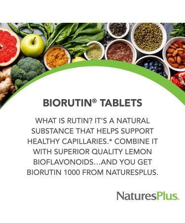 Nature's Plus Biorutin 1000 mg - 90 Tablets | Immune Support & Antioxidant - Buy Online on GoSupps.com