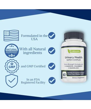 UR HEALTHY D-Mannose 1000mg UT Health Supplement for Men + Women - 60 Capsules - Buy Online on GoSupps.com