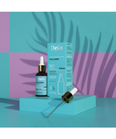 Delia Cosmetics - Moisturising Serum - Collagen - Dry Dehydrated Skin - Reduces Wrinkles. Improves Elasticity - Moisturised Fresh Skin - 30ml - Buy Online on GoSupps.com