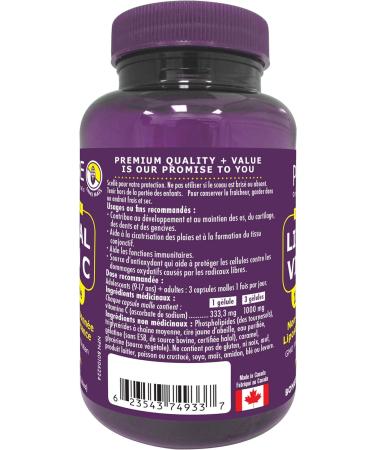 Promise Liposomal Vitamin C 1000 mg - 90 Soft Gels - Superior Immunity Support & Collagen Production - Enhances Skin Muscle & Joint Health - Canadian-Made for Antioxidant Protection & Radicals Defense - Buy Online on GoSupps.com