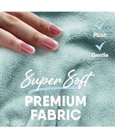 MICRODRY 3-Piece Bathroom Spa Set - Quick Drying Hair Towel, Body Wrap, Memory Foam Slippers - Aqua - Buy Online on GoSupps.com