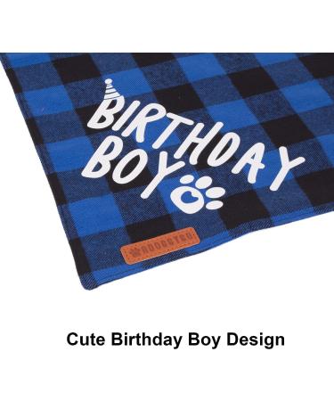 Adoggygo X-Large Blue Dog Birthday Party Supplies - Boy Dog Bandana & Birthday Hat with Numbers - Multi Size Options for Large & X-Large Dogs - Buy Online on GoSupps.com