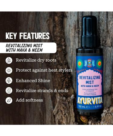 Hair Mist Revitalizing & Volumizing Hair Care Mist Frizz Control Detangling Heat Protectant Spray Maka For Hair Growth - Neem To Prevent Dryness & Dandruff - 5 fl oz - Buy Online on GoSupps.com