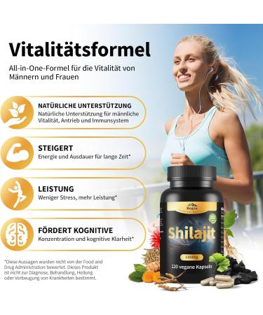 Region Original Shilajit capsules natural Himalayan organic resin extract 100 pure Shilajit as a nutritional supplement for energy vitality wellbeing Born in Europe 1300mg 120 tablets 1 piece 1er Pack - Buy Online on GoSupps.com
