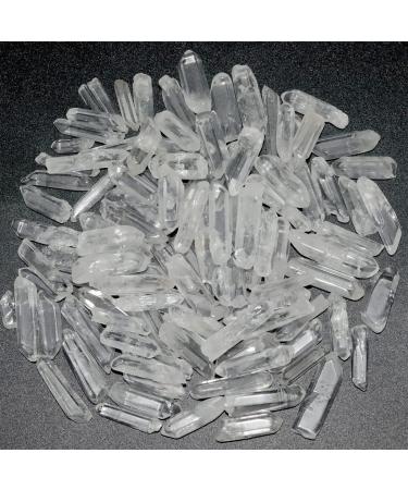 Clear Quartz Crystal Points Natural Healing Crystals Tumbled Polished Bulk Stones for Meditation Yoga Chakra Reiki Balancing Crystal Therapy Gemstones Crystals 0.39"-1.18 A-clear Quartz(0.39"-1.18)