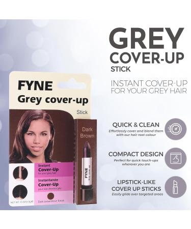 FYNE Root Touch Up Cover Stick - Pack of 4 - Instant Dark Brown Grey Hair Cover Up - Magic Retouch Temporary Hair Colour for Men & Women Dark Brown stick 4 - Buy Online on GoSupps.com