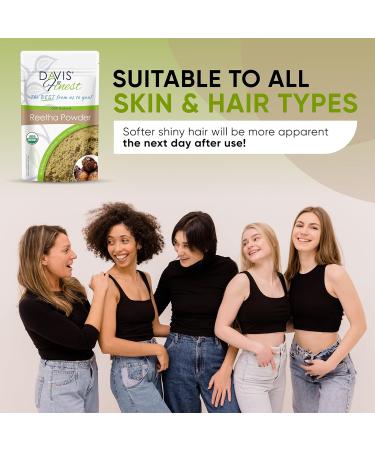 Davis Finest Organic Reetha Soap Nuts Powder 250g - Ayurvedic SLS-Free Shampoo for Deep Cleansing & Dry Itchy Scalp - International Shipping - Buy Online on GoSupps.com