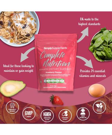 Build Up Drink for Weight Gain | Ideal for Elderly & Recovery | UK Made (Strawberry) - Buy Online on GoSupps.com