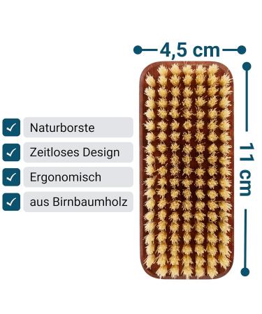 Buy REMOS Hand Brush - Eco-Friendly Doctor's Brush with Soft Natural Bristles & Local Pear Wood - International Shipping Available - Buy Online on GoSupps.com