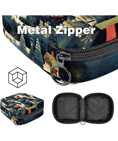 Shop Muooum Menstrual Artery Bag - Zipper Bond Bag for Tampons | Christmas Snowflake Pattern Perfect for Women & Girls - 4.7x6.6 in - Buy Online on GoSupps.com