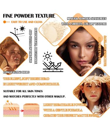 Sunscreen Setting Powder SPF 50+ PA++++ | Oil Control Waterproof Mineral Powder | Lightweight Matte Finish | Includes Sunscreen Brush - Buy Online on GoSupps.com