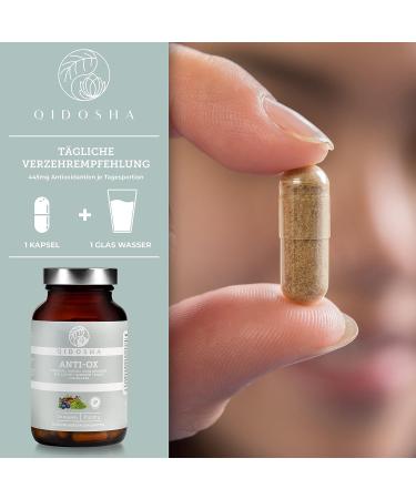 Qidosha Anti-Ox Antioxidant Complex & Skin Complex - Test Winner 01/2024 | High Dose Cellular Protection with Alpha-Lipoic Acid Cordyceps Quercetin & Brahmi Glass - Shop Internationally! - Buy Online on GoSupps.com