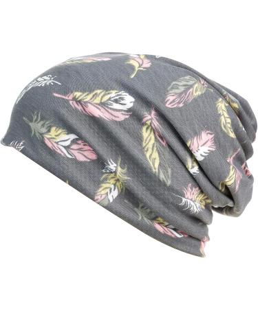 HONENNA Printed Turban Headband Chemo Cap - Gray+Spot Sleep Beanie - Buy Online on GoSupps.com