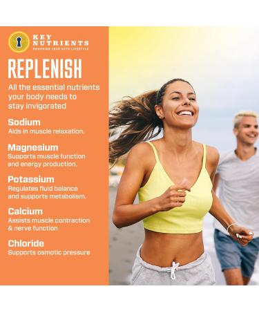 Key Nutrients Electrolytes Sachets - Tropical Peach Mango Hydration Powder with 16 Vitamins & Minerals - 20 Servings - Buy Online on GoSupps.com
