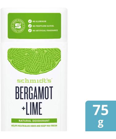  SCHMIDT'S Schmidt's Deodorant Stick Bergamot & Lemon Pack of 2 (2 x 75g) - Buy Online on GoSupps.com
