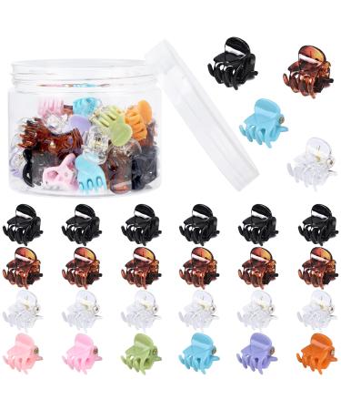 48 Pcs Small Mini Hair Claw Clips Hair Clamps for Women Girl's Hair (Assorted Color)