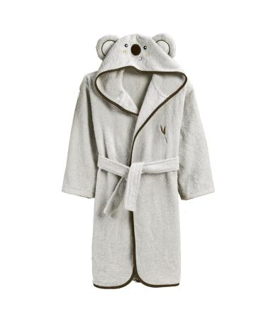Ely Parker children bathrobe for boys boys girls terry Turkish cotton towel with hood super soft absorbent comfortable thick 7-8 years Koala