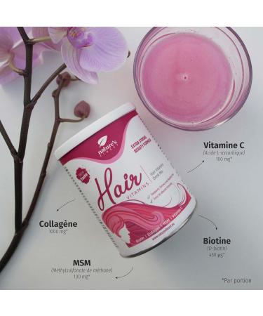 Nature's Finest Hair Vitamins | Biotin Collagen Vitamin C & MSM Powder Supplement | Curly Strong & Healthy Hair - Buy Online on GoSupps.com