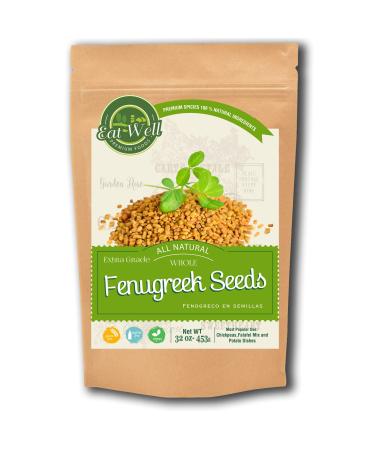 Eat Well Premium Foods - Fenugreek Seeds 32oz Reseable Bag -Bulk, Whole Fenugreek Methi Seed, Fenogreco en Semillas,Gluten Free Non-GMO, Trigonella Foenum Graecum - Buy Online on GoSupps.com