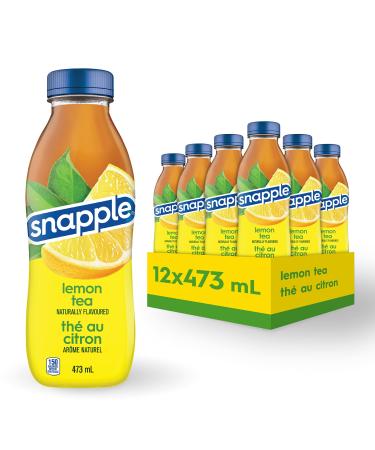Snapple Naturally Flavoured Lemon Tea 473mL 12-Count (Packaging may vary) Lemon Tea 1 Count (Pack of 12)
