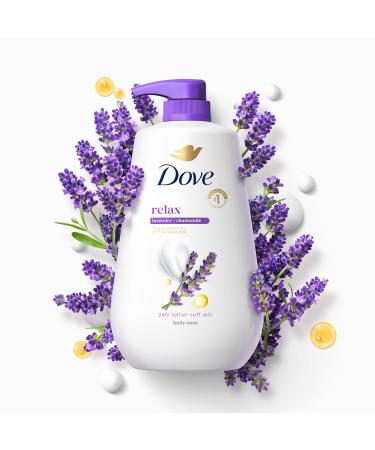 Dove Body Wash with Pump Relax Lavender Oil & Chamomile For 24hr Lotion-Soft Skin Moisturizing Skin Cleanser with No Sulfates No Parabens 30.6 Oz - Buy Online on GoSupps.com