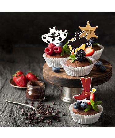 Yoqipati 72PCS Western Cowboy Cupcake Toppers HorseShoe Cowboy Hats Boots Bull Cactus Cupcake picks for Rodeo Western Baby Shower Boy Birthday Party Cake Decorations Supplies - Buy Online on GoSupps.com