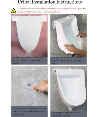 Wall Mount Plastic Urinals Urine Diverter for Men Simple Urinals Efficiency Washout Urinal Public Toilets Waterless Urinals with Hose Outdoor Construction Site Temporary Urinal Black Surface Mounted Surface mounted Black - Buy Online on GoSupps.com