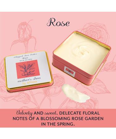 Mother's Shea Whipped Shea Butter (Rose 6 Oz Tin) - 100% Pure Raw African Shea | Organic & Sustainably-Sourced | Natural Skin & Hair Care - Buy Online on GoSupps.com