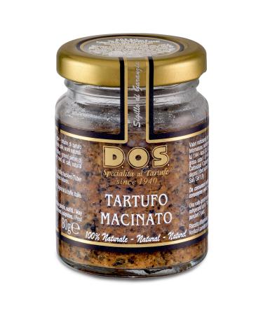 Chopped Truffles 80g | For Starters, Main Courses and Aperitifs | Summer Truffles 80% | Natural Ingredients | Typical Italian Product, DOS Tartufi (Pack of 1)