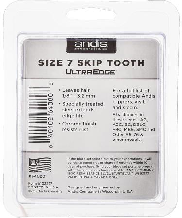 Buy Andis Ultraedge Blade Size 7 Skip Tooth - Premium Dog Grooming Blade for Precision & Performance | Fast International Shipping - Buy Online on GoSupps.com