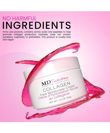 MD Selections Collagen Face Moisturizer Peptide - Anti-Wrinkle Facial Moisturizer For Face - Niacinamide Deeply Hydrating Peptide Complex Cream Facial Skin Care Products For Dry - 2Oz (Pack of 2) - Buy Online on GoSupps.com