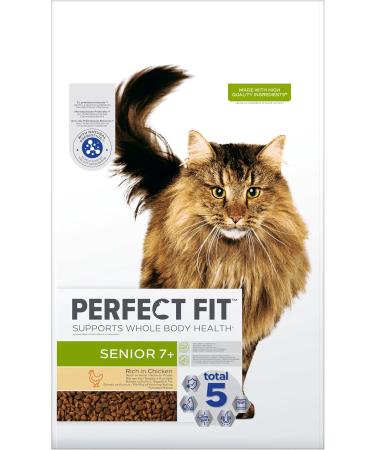 PERFECT FIT Senior Cat Dry Food - Chicken Formula for Cats 7+ Years 7 kg Bag - Premium Nutrition for Older Cats - Buy Online on GoSupps.com