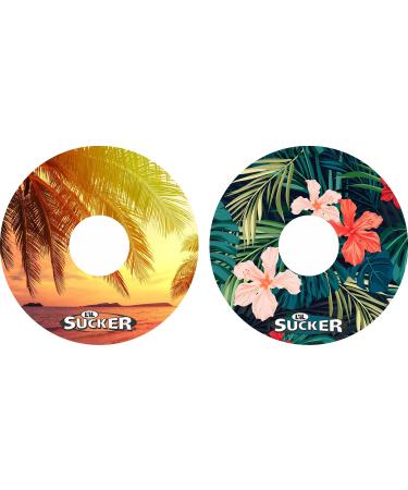 Lil Sucker Suction Rings, Drink Holders, Tropical Tropical, 2 Pack