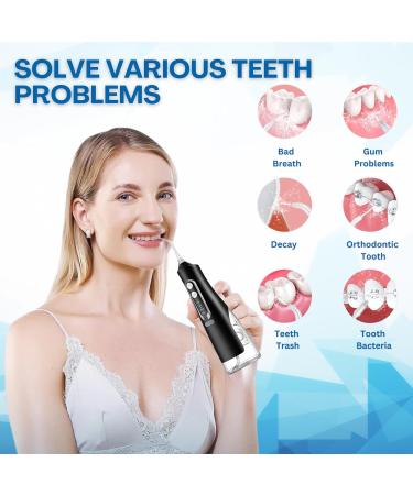 Buy Cordless Dental Water Flosser - 310ML Electric Flosser with 4 Modes 6 Tips IPX7 Waterproof - Portable Oral Irrigator for Teeth Cleaning - Buy Online on GoSupps.com
