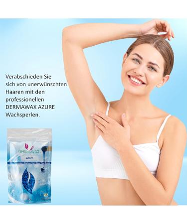 800g Dermawax Azure Vegan Waxing Pearls for Hair Removal - Brazilian Intimate Bikinizone Armpits & Back - No Non-Fleece Strips! - Buy Online on GoSupps.com