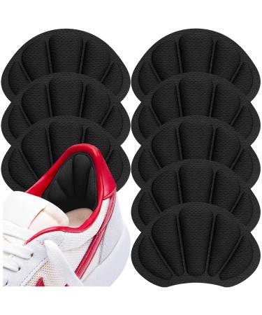 Shoe Heel Inserts  8 Pcs Mesh Self-Adhesive Heel Cushion Pads for Back of Heel  Heel Cushion Inserts Prevent Shoes Too Big for Women Men  Black Black 8pcs