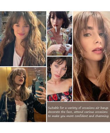 2PCS Curved Wispy Bangs Hair Clip Extensions - Natural Black - Buy Online on GoSupps.com