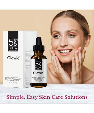5th & Glow Glowic Antioxidant Serum - Enhance Complexion & Reduce Fine Lines | 1 oz - International Shipping - Buy Online on GoSupps.com