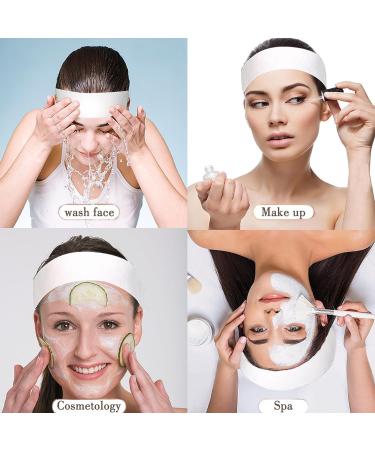 SYXLS Disposable Non-Woven Fabric Headband Adjustable Elastic Velcro Headband Large Quantity Makeup Spa Headband Waterproof Facial Beauty Headband Disposable Elastic Headband Essential Household - Buy Online on GoSupps.com
