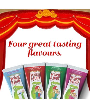 Punch & Judy Kids Toothpaste - Simply Strawberry Flavour 3+ Years Fluoride Sugar Free (12 x 50ml) 77 g (Pack of 12) - Buy Online on GoSupps.com
