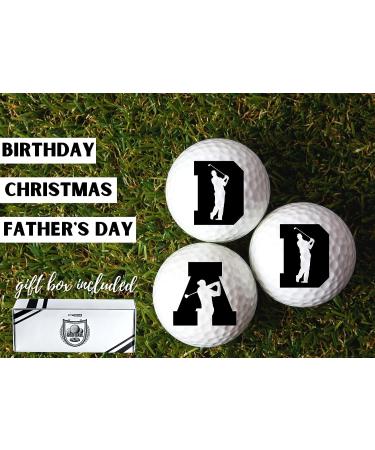 Personalized CybGene DAD Golf Balls Set - Perfect Gift for Golfer Dad, Husband, and Golf Lovers - Father's Day, Birthday, Retirement, Christmas - Set of 3 - Buy Online on GoSupps.com