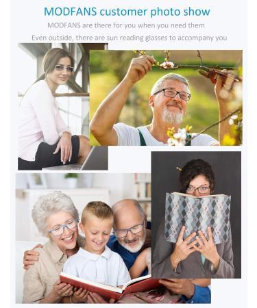 Modfans 5 Pack Reading Glasses +2.00 for Men & Women | High Quality Comfortable & Stylish - Mixed Colors - Buy Online on GoSupps.com